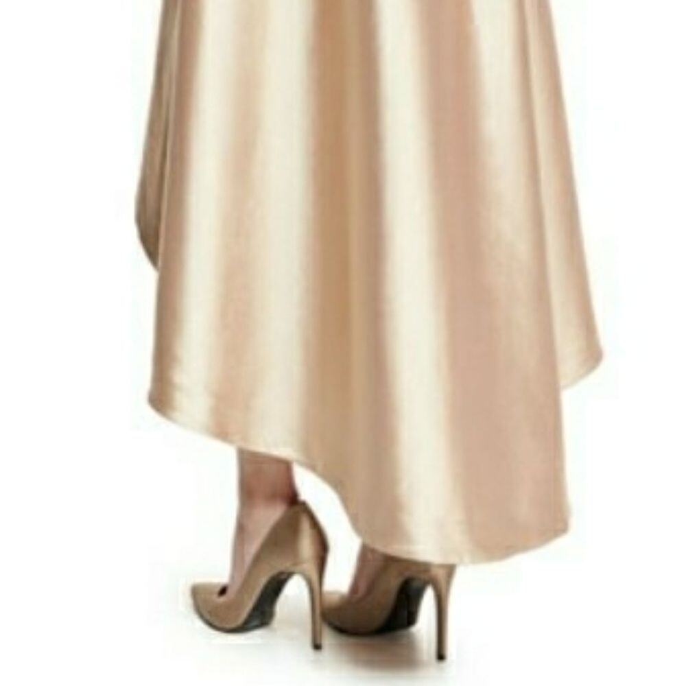 Co Strapless Satin High-Low Cocktail Dress - Picture 11 of 15